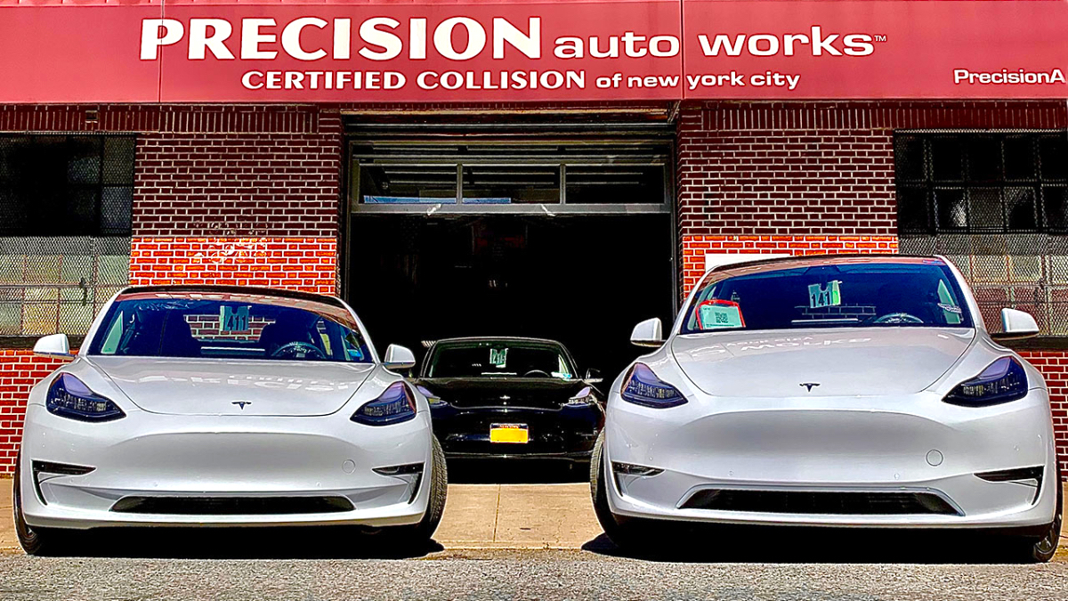 Precision Auto Works of LIC is a top rated Tesla Approved Body Shop in Queens, NY
