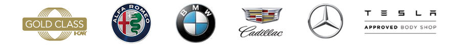 Precision Auto Works of LIC is proud to be a certified body shop, I-CAR GOLD CLASS certified, Alfa Romeo certified, BMW certified, Mercedes certified, Tesla certified, VW certified, Cadillac certified body shop.